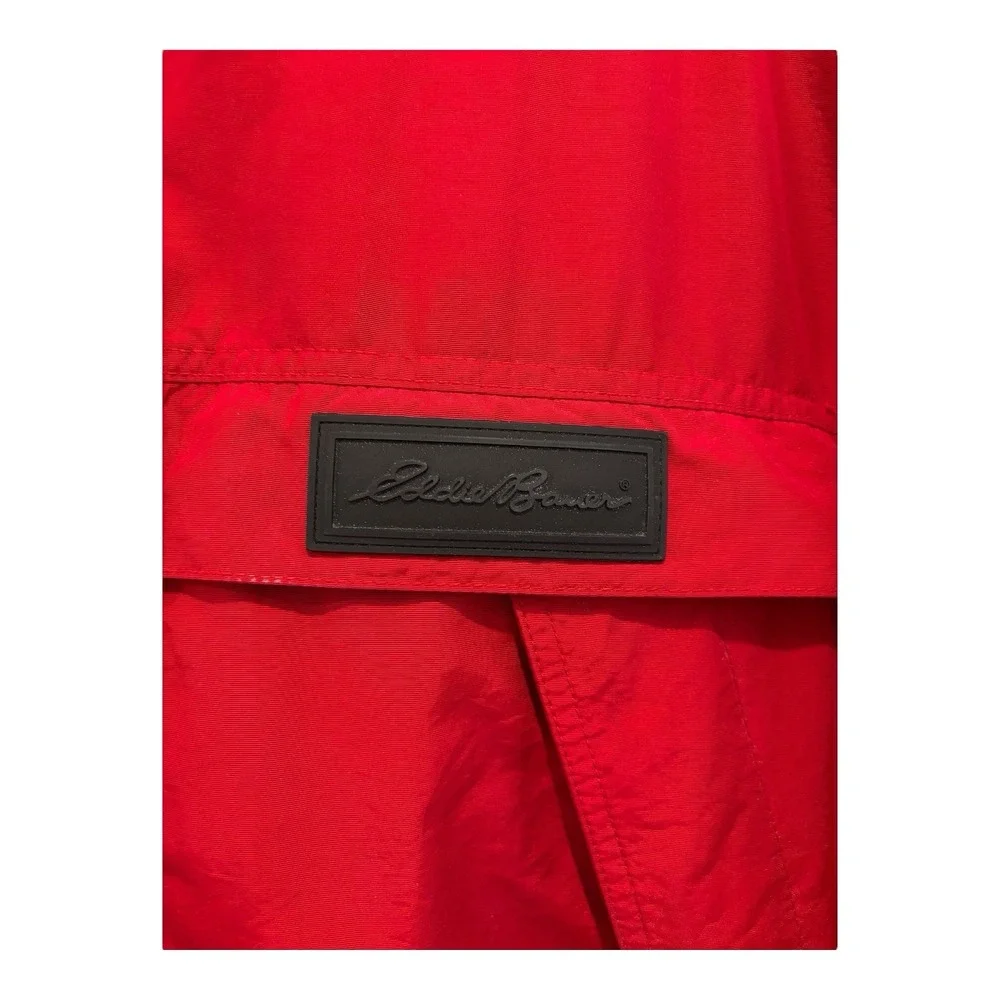 Eddie Bauer Thinsulate Red Hooded Jacket XL Men Nylon Insulated Winter‎ Coat